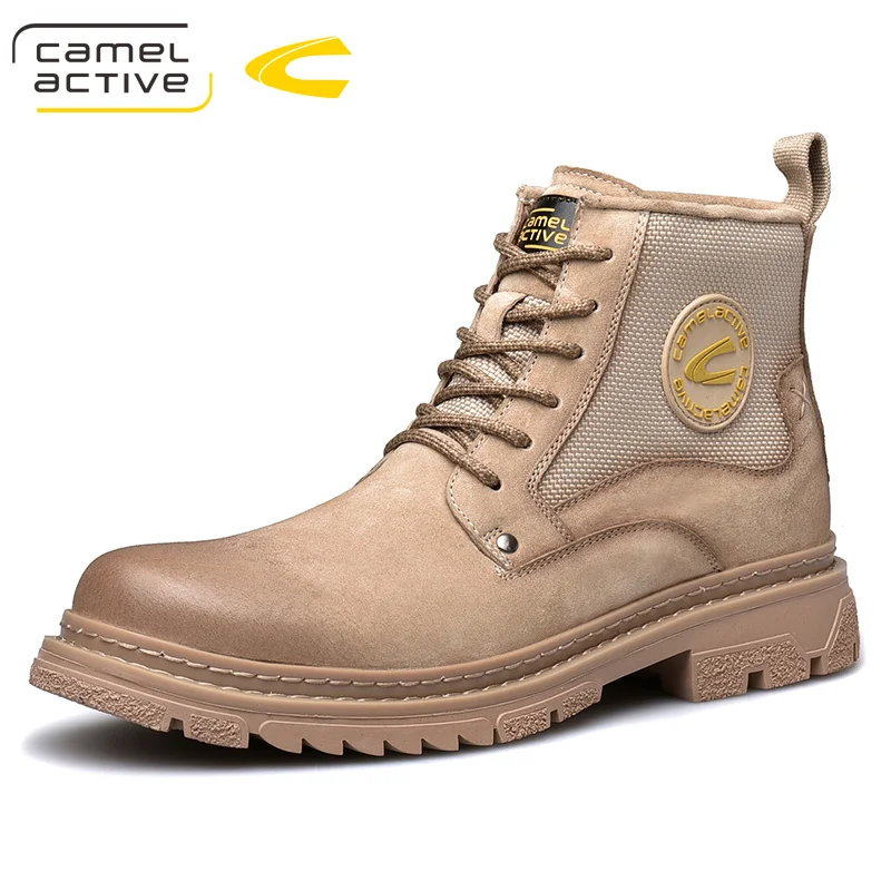 

Camel Active New Autumn and Winter Men Boots Fashion Trendy British High-top Genuine Leather Handsome Comfortable Boots