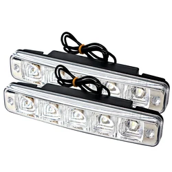 DRL 5 LEDs Car Styling Universal Super Bright Daylight Car Lights Daytime Running Light External Lights