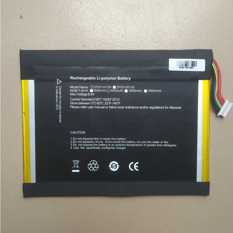 New Battery for Onda Xiaoma 11 Tablet PC Li-Polymer Rechargeable Accumulator Replacement 35125160P 7.6V 4500mAh 10 Lines+Plug