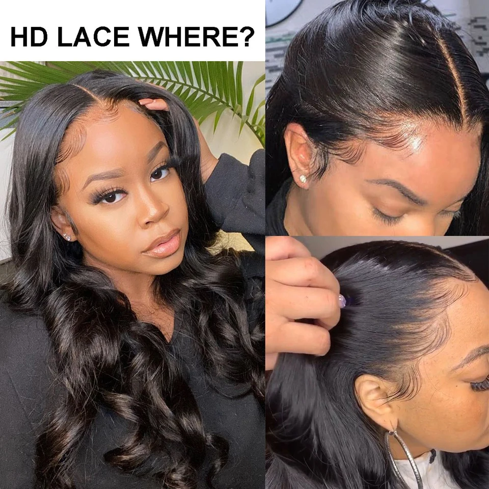 5x5/6x6/13x4/13x6 32 Zoll Body Wave Echthaarbündel mit HD-Spitzenfrontal aus brasilianischem Remy-Haar, hautnahtlose Haarverlängerung – Detail 2