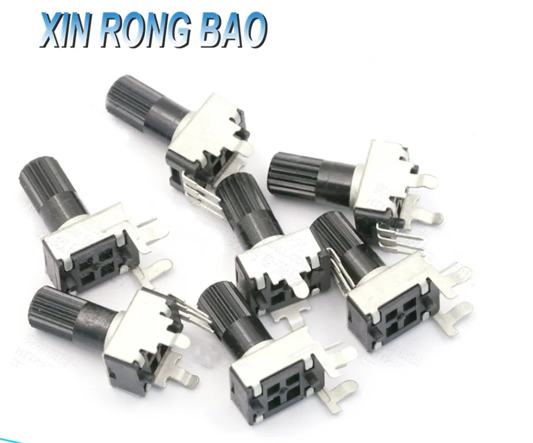 10pcs Rv09 Vertical 12.5mm Shaft 1k 2k 5k 10k 20k 50k 100k 0932 Adjustable Resistor 9 Type 3pin Seal Potentiometer