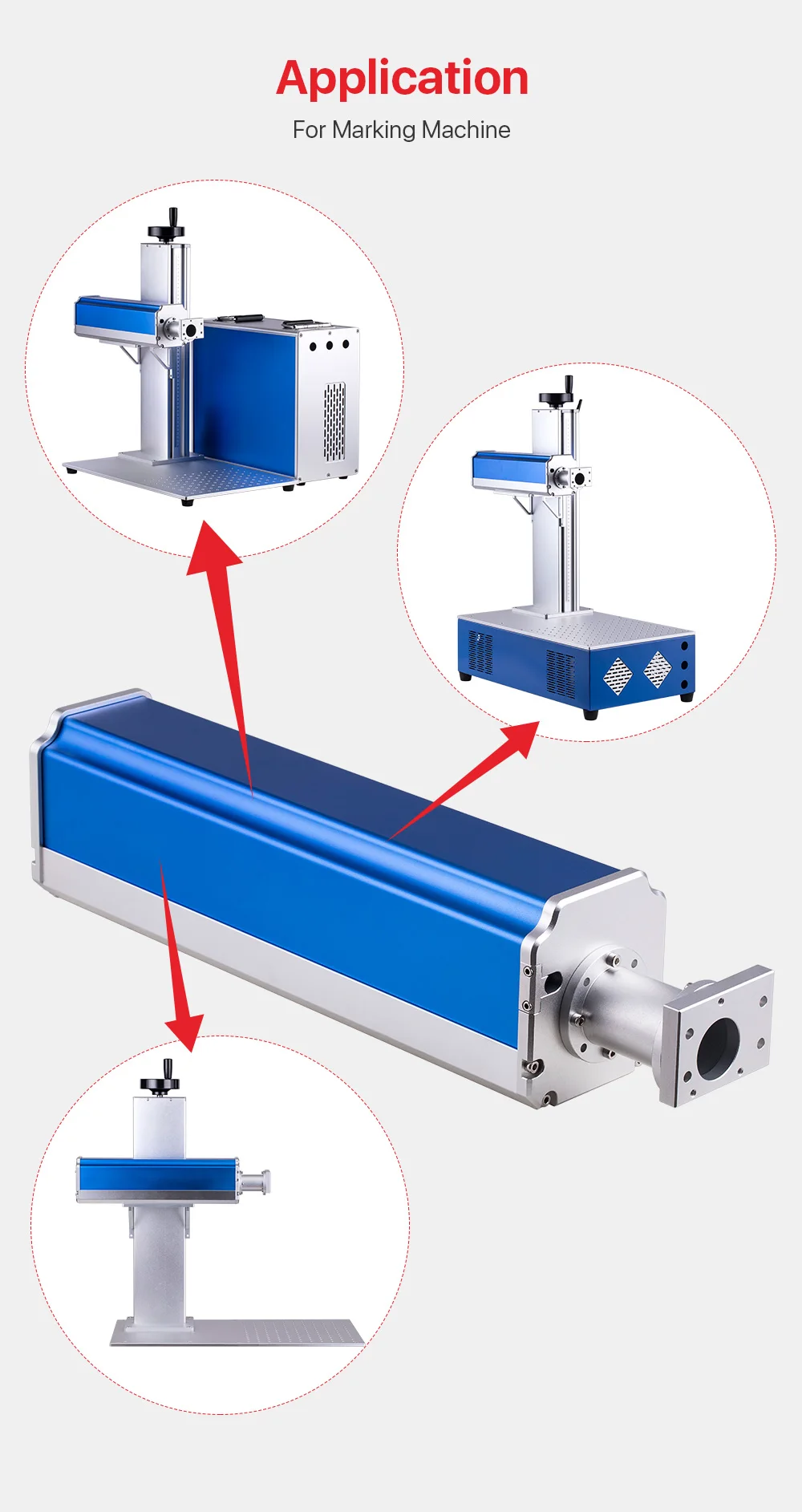 Ultrarayc Faser Laser Pfad Bule & Red Fiber Kennzeichnung Optische System Teil für Faser Laser Kennzeichnung Maschine – Detail 6