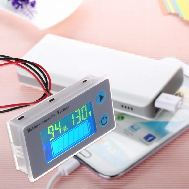 Imagem -03 - Analisador Universal do Sistema de Carregamento do Verificador do Voltímetro da Capacidade do Verificador da Bateria de 10100v com Indicador do Chumbo-ácido do Carro do Visor Lcd