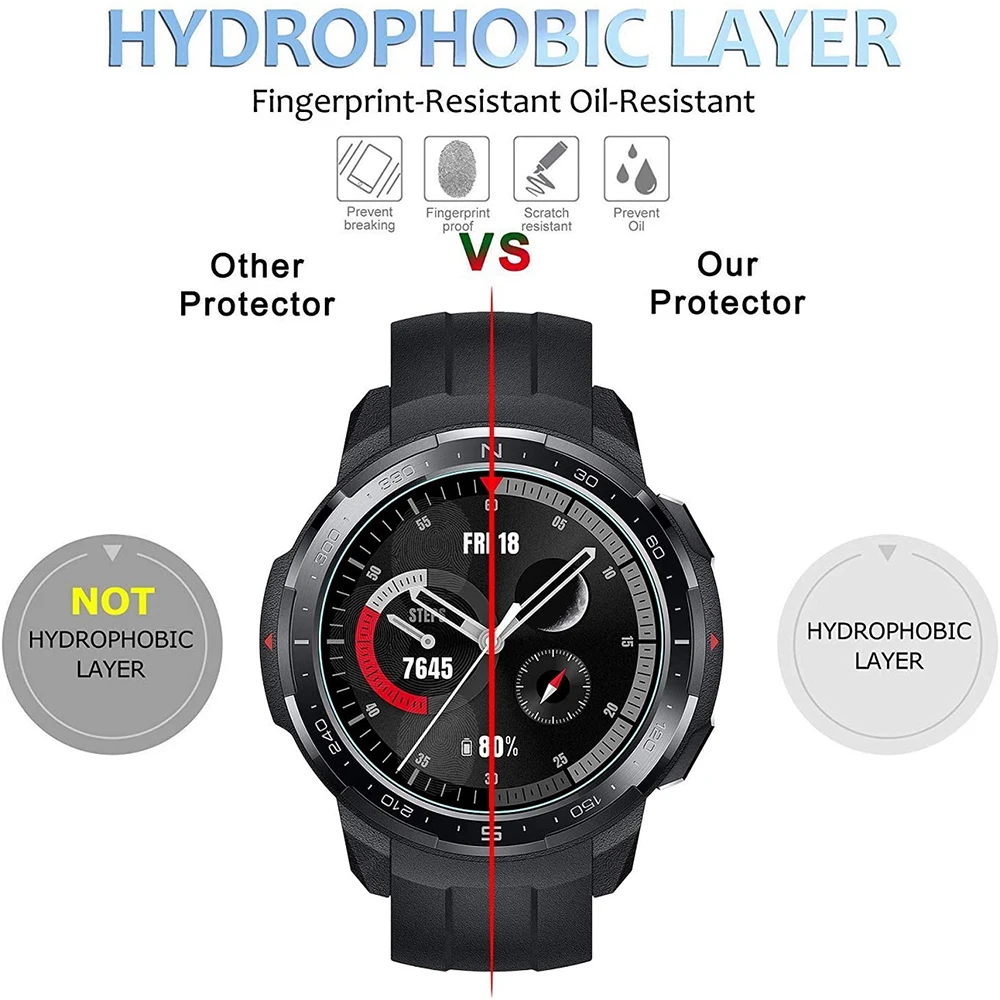 2-10Pcs Tempered Glass Protective Fim For Huawei Honor Watch GS Pro Screen Protector Film