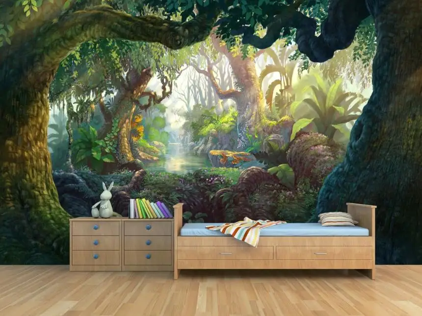 Custom 3D Wallpaper Roll forest Living room Bedroom Children's room Background Wall Mural Photo Wallpaper HD Wall paper Rolls