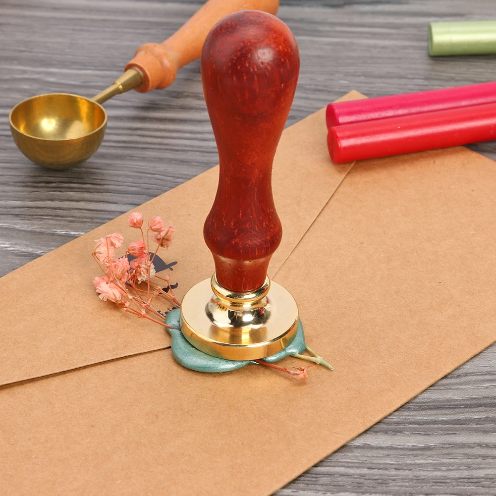 Gold-plated Brass Head Retro DIY Envelope Wax Seal Stamp Head Sealing Wax Stamps Wedding Decorative Invitation Dropshipping