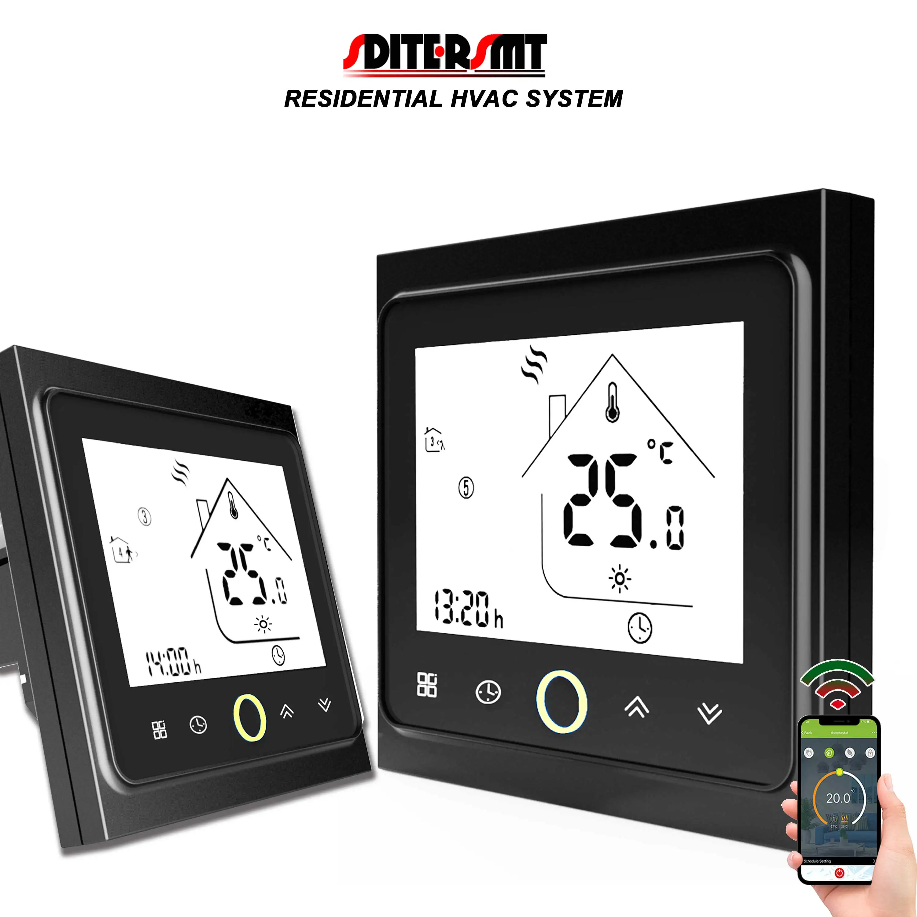 바닥 난방용 Modbus 프로토콜 난방 라디에이터, 온도조절기 제어, Yandex Alexa Google Home과 함께 작동, WIFI, 220V, 24V