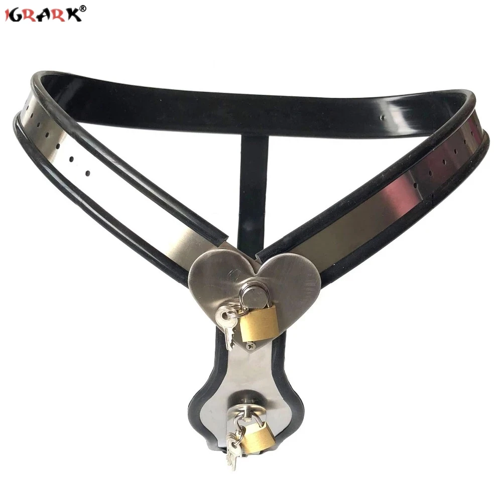 Stainless Steel Chastity Belt Cage Metal Lock Device Panties Anal Beads Butt Plug Dildo BDSM Bondage Sex Toys for Women Adults