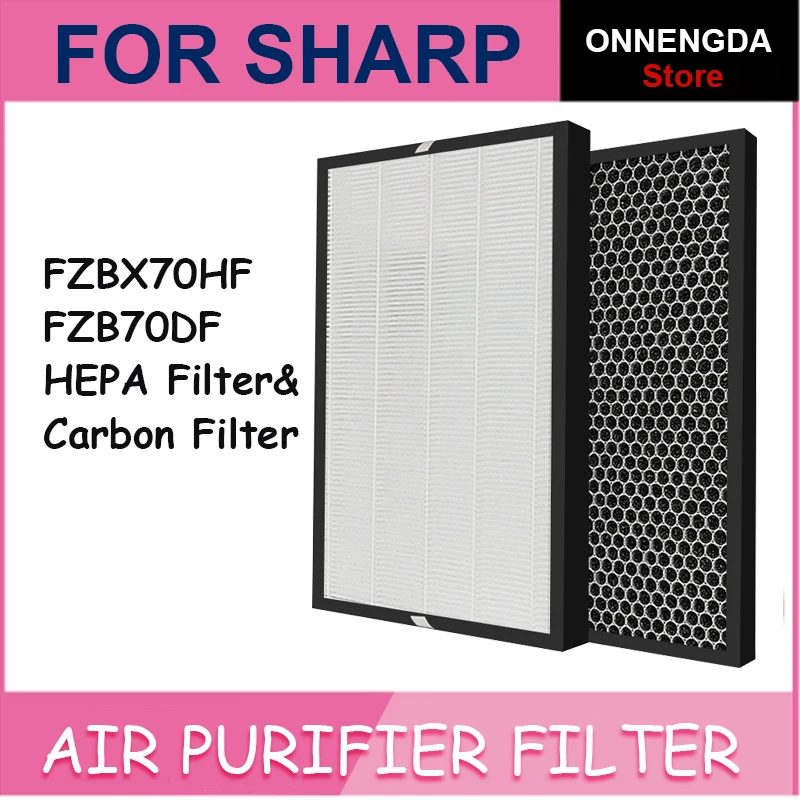 Reemplazo de filtro de carbón HEPA, y FZ-B70DF FZ-BX70HF, Compatible con purificador de aire afilado, KC-700Y5-B/W, KC-70E9-B/W