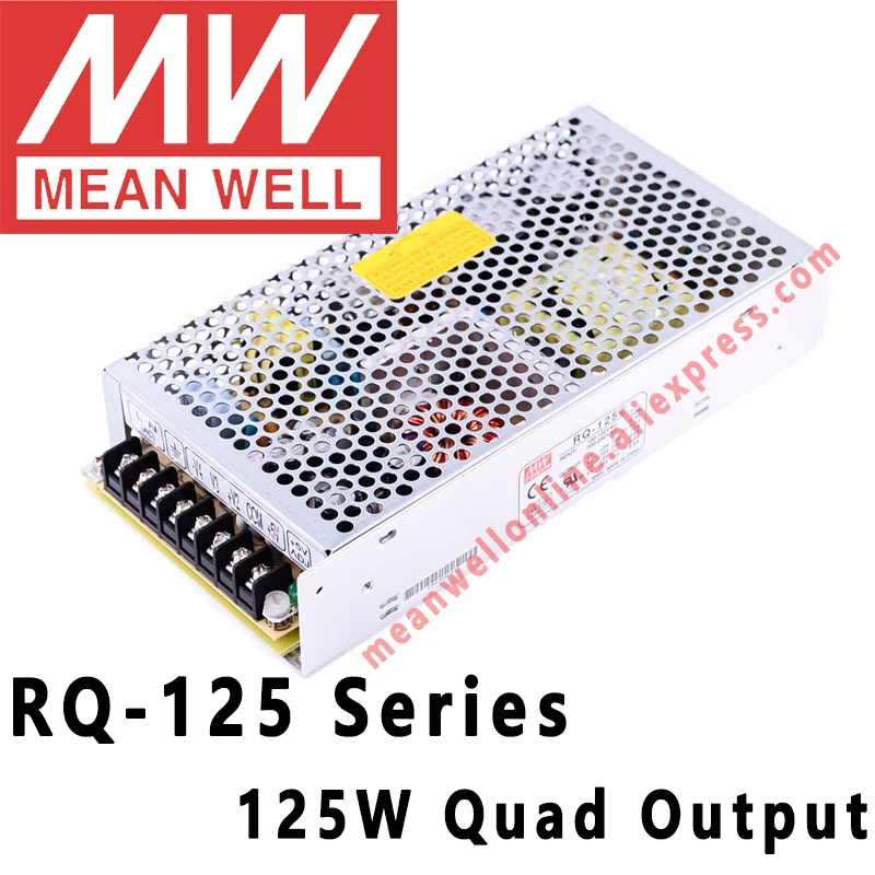 Mean Well RQ-125 Series AC/DC 125W Quad Output Switching Power Supply meanwell online store