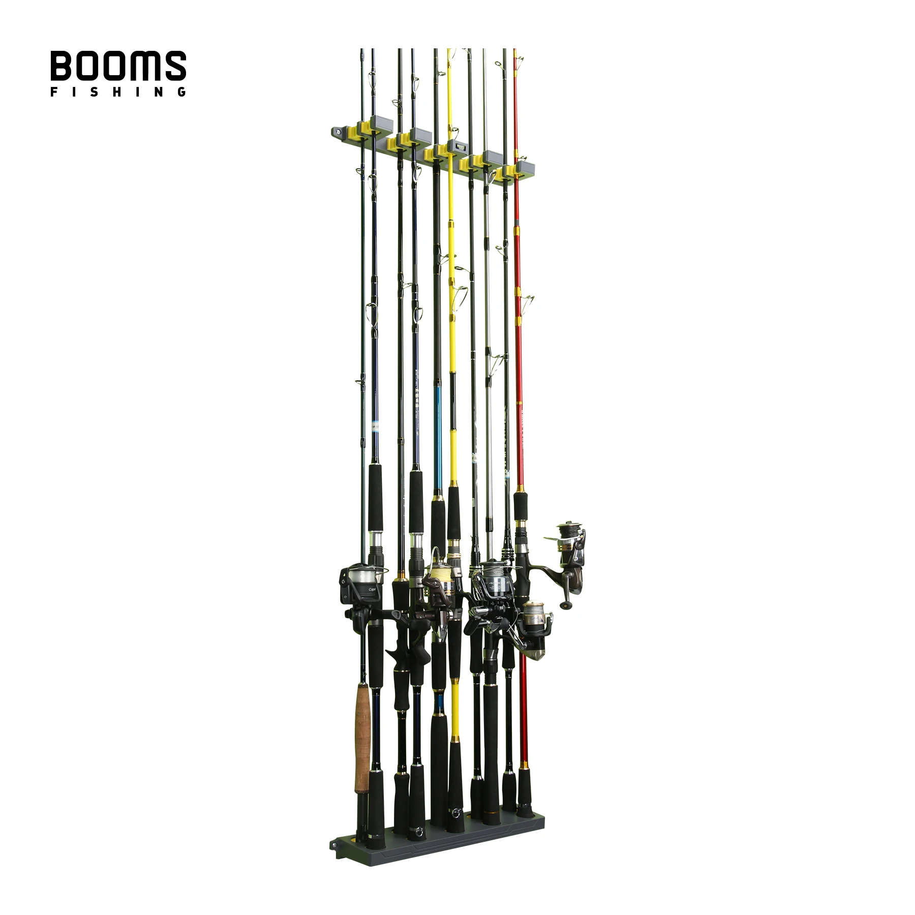 Booms Fishing WV4 Angelrutenhalter, vertikales Wand-Rutenregal, zum Aufbewahren von bis zu 10 Ruten für Angelrutenhalter, Aufbewahrungswerkzeuge, 4 Farben – Detail 4