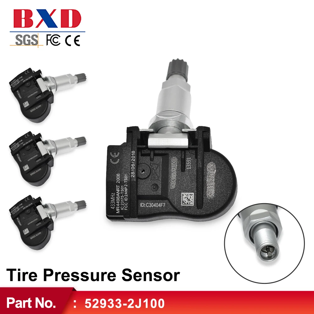 Датчик давления в шинах TPMS 52933-2J100 529332J100 для Hyundai Accent Verna, KIA Carens mohas Sorento Stonic, 1/4 шт. Датчик давления в шинах TPMS 52933-2J100 529332J100 для Hyundai Accent Verna, KIA Carens mohas Sorento Stonic, 1/4 шт.