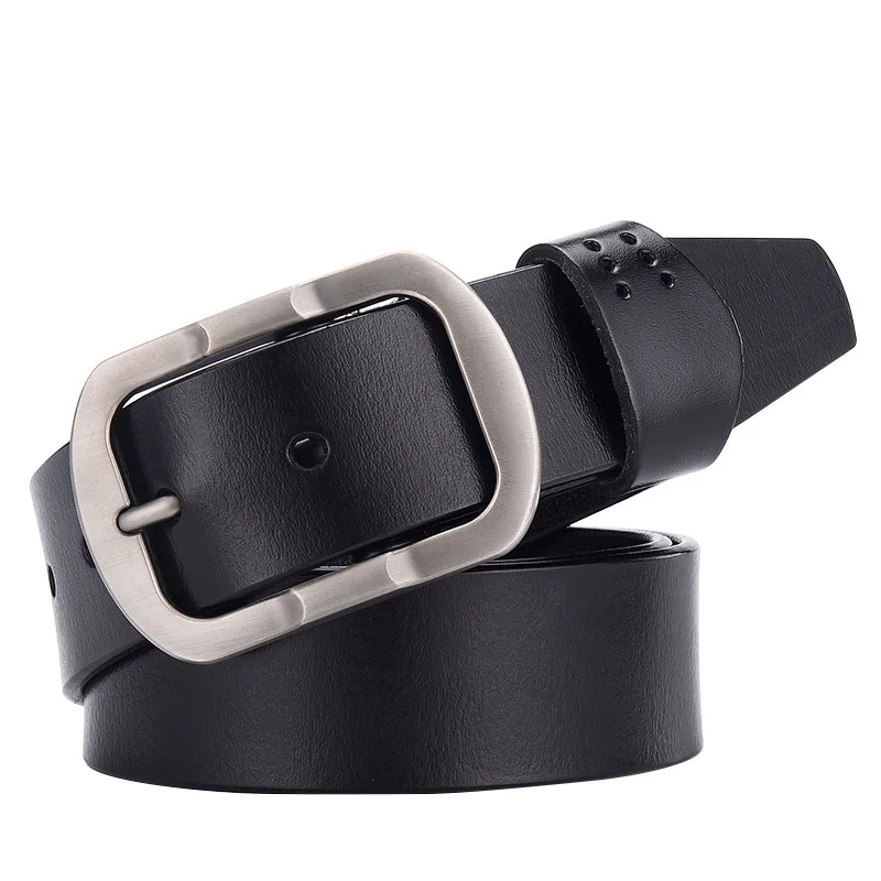 

New Fashion Men Belt Solid Color Imitation Leather Pin Buckle belt Business Casual Pants Wild belt 105-120cm