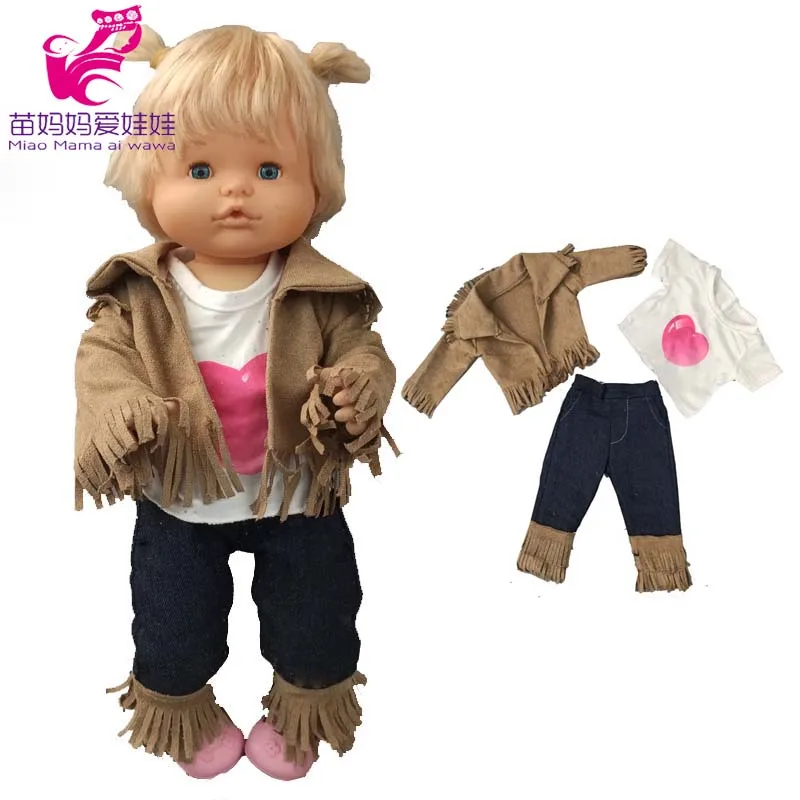 43cm Doll Clothes Coat Nenuco Ropa Y Su Hermanita 17 Inch Baby Dolls Jacket Children Girl Birthday Gifts