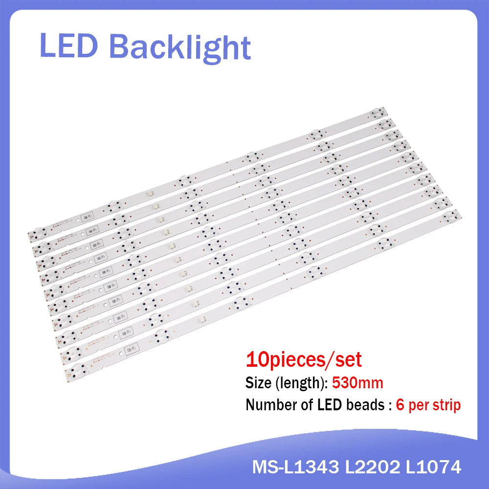 New 10PCS/Lot 6LED(3V) 530mm LED Backlight Strip For SONY KD-55XF7003 DRT L_R04_171128 KD-55XF7096 KD-55XF7073