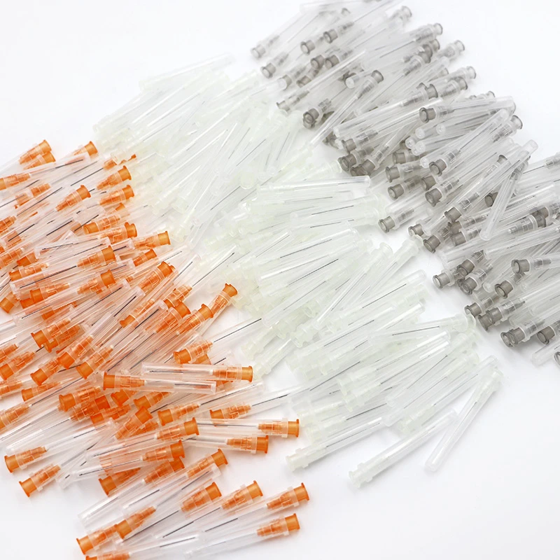 100Pcs Dental Endo Irrigation Needle Tip Syringe Root Canal Lateral 0.3/0.4/0.5mm Oral Care Tooth Cleaning Material for Dentist