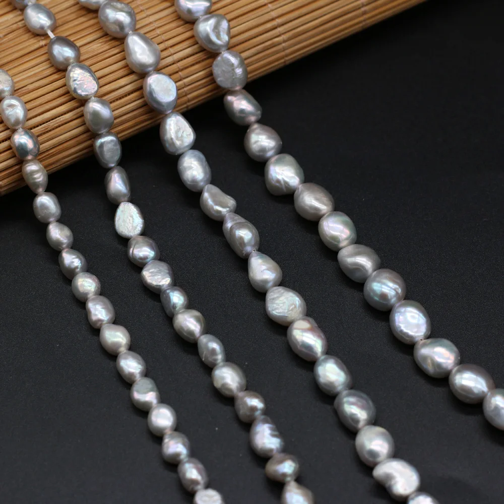 Natural Freshwater Pearl Beads Irregular Shape Grey Black White Fine Pearls For Jewelry Making DIY Bracelet Necklace Earrings