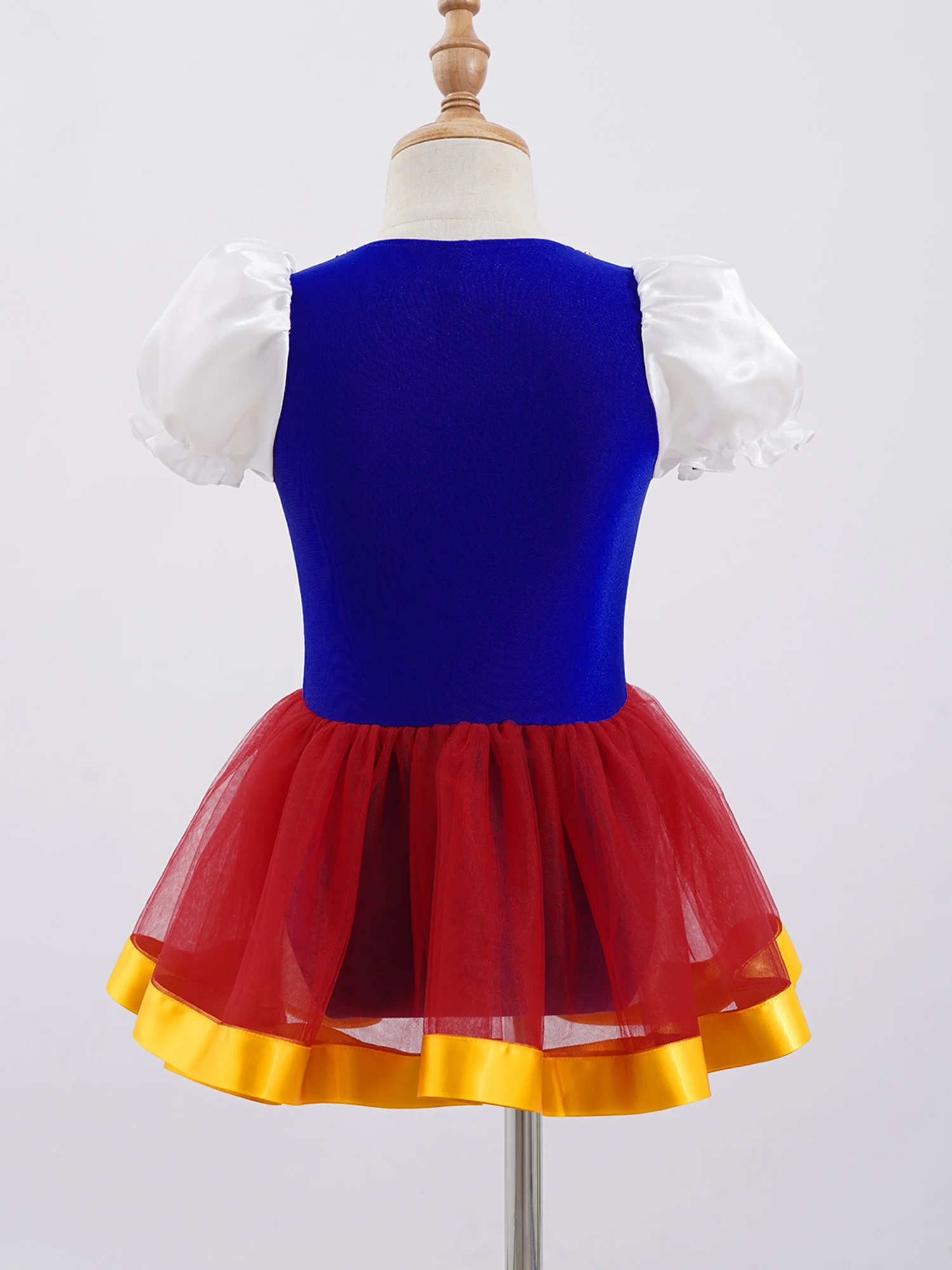 TiaoBug – robe Tutu princesse en maille pour filles, manches courtes bouffantes, déguisement de fête d'halloween, de cirque, de Cosplay, de jeu de rôle