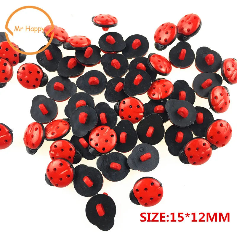 Resin Buttons for Sewing or Scrapbooking beetles shape Buttons for Garment Accessories 100PCs