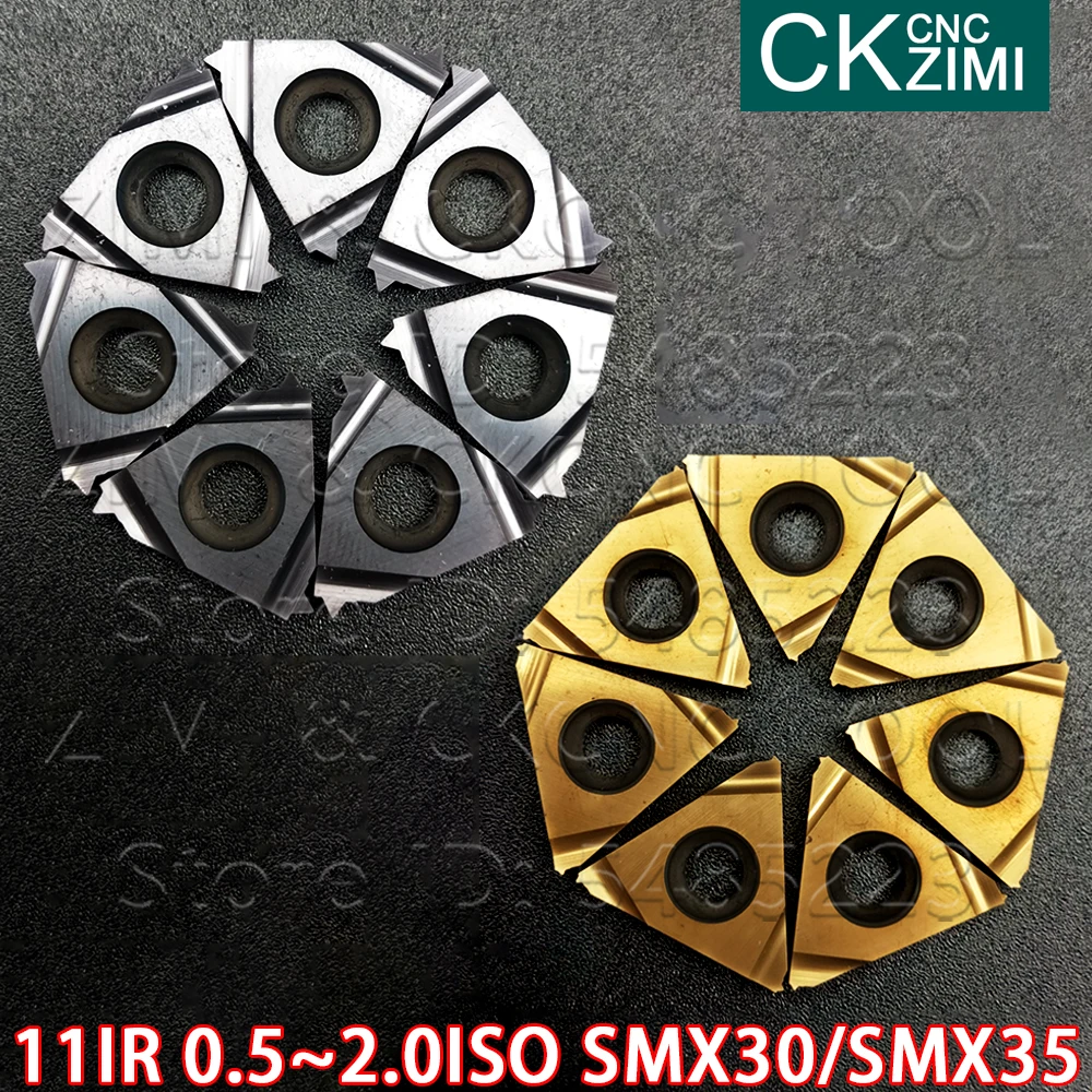 11IR 0.5ISO 0.75ISO 1.0ISO 1.25ISO 1.5ISO 1.75ISO 2.0ISO 2.5ISO SMX30 SMX35 Interne Buitendraad Draaiwisselplaten Cnc Gereedschap
