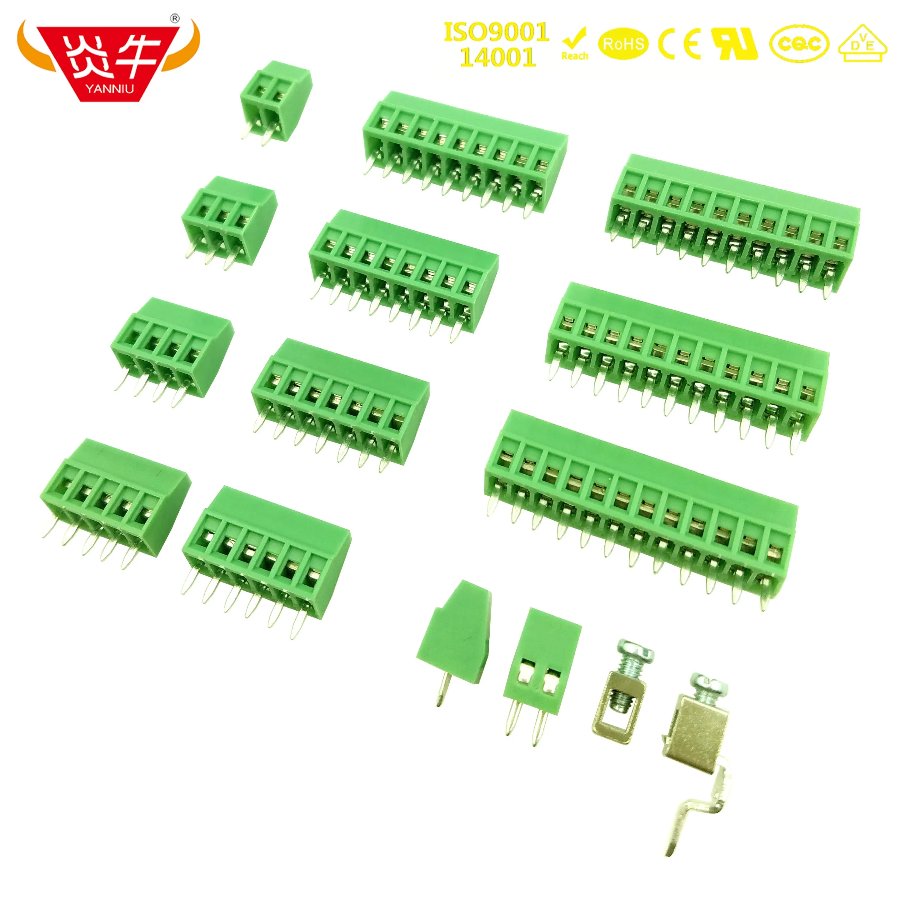 

50Pcs KF128 2.54 2P ~ 12P MINI PCB CONNECTOR SCREW TERMINAL BLOCKS DG308 KF308 2.54mm MPT 0,5/2-2,54 - 1725656 PHOENIX CONTACT