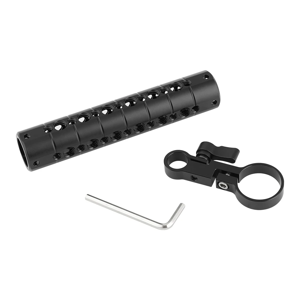 Kayulin manico con morsetto per asta da 15mm manico regolabile in alluminio per formaggio impugnatura staccabile per gabbie per Monitor con gabbia per fotocamera Dslr