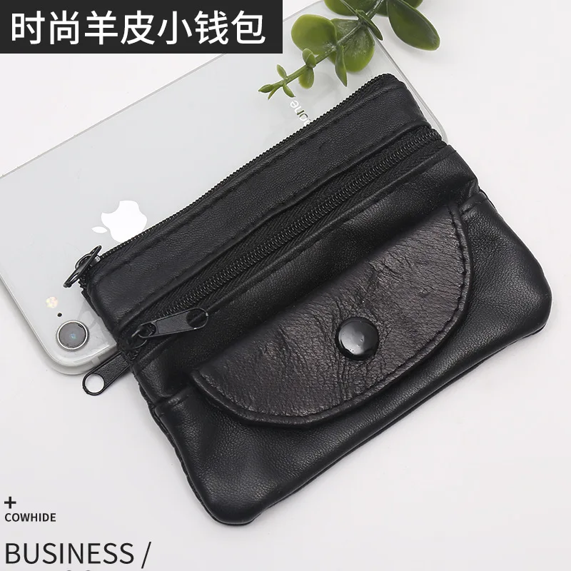 

Genuine Leather Coin Purse Women's Wallet Simple Wallet Zipper Coin Bag Fashion Coin Purse Japan Europe and America