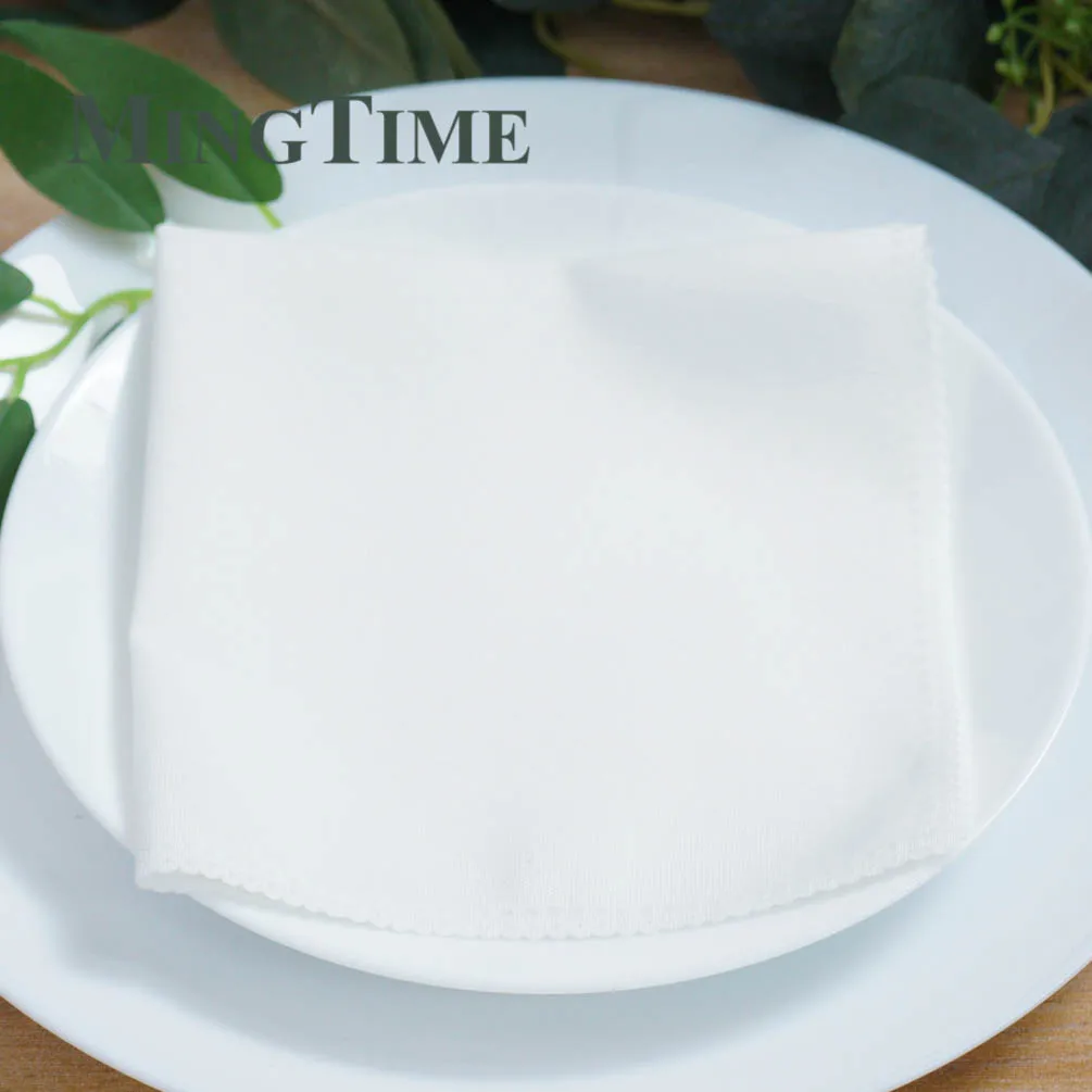 10pcs Linen Napkins Polyester Diner 12inch X 12inch Handkerchief Hanky Wedding Party Supply Birthday Banquet 30cm X 30cm