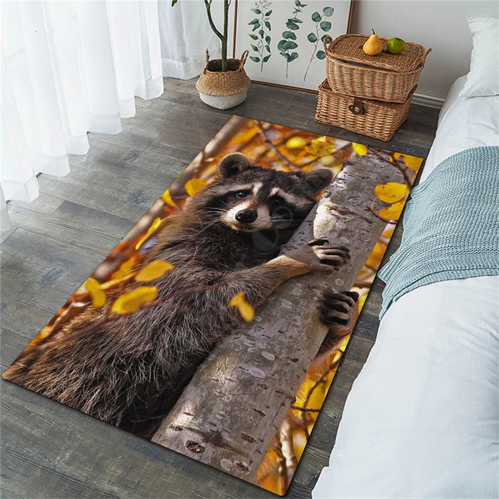 

Funny Raccoon Area Rug 3D All Over Printed Non-slip Mat Dining Room Living Room Soft Bedroom Carpet 06