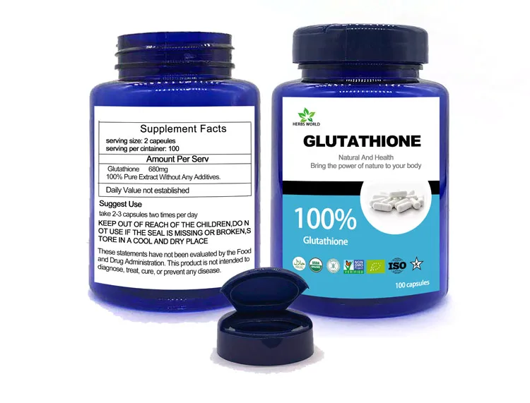 Glutathione 100pcs/bottle 100% Glutathione powder 20:1 for all skin type GSH