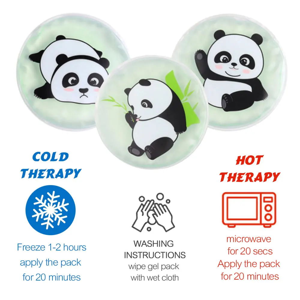 Resuable Ice Packs for Kids Gel Cold Pack for Pain Relief Children Injuries Toothaches Fever Portable Cute Hot Cooling Ice Bag