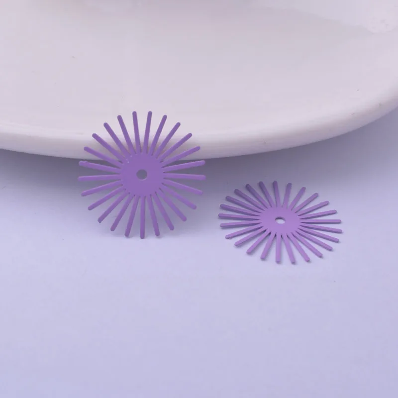 50 Stück AC11608 Bunte 20mm Runde Charms Abstandshalter Schmuckzubehör – Detail 4