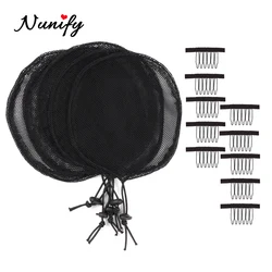 Nunify Drawstring Base Black Stretchy Base Black Hair Net For Making Afro Drawstring Ponytail And Afro Hair Bun Wig