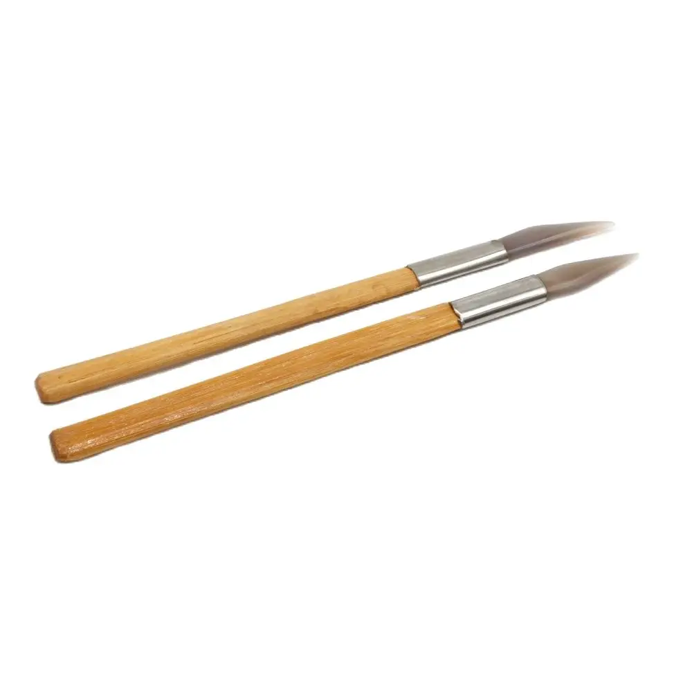 2pcs Agate Burnisher Polishing Set With Bamboo Handle Knife Edge Sword Shape Tools for Jewelry