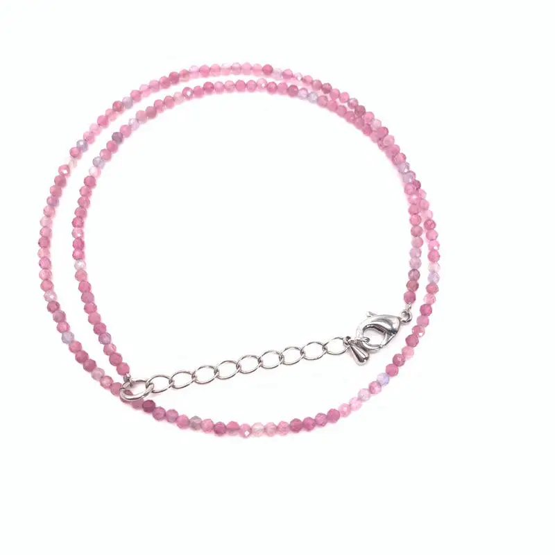 Cute and Simple Lapis Lazuli Crystal Quartz 2mm Mini Beads Pendant Necklace Handmade Nepal Jewelry Girls Choker Necklace
