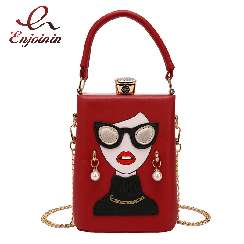 Fashion Sunglasses Woman Pattern Women Party Clutch Luxury Designer Bags Ladies Purses and Handbags Casual Chain Shoulder Bag Pu