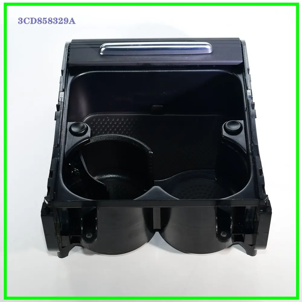 Armrest Cover Black Drink Cup Holder Tray Storage Box For Passat CC B6 B7 3CD858329A 3CD 858 329 A