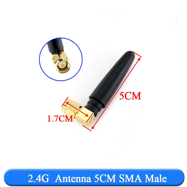 2 uds Antenna WIFI 2,4G RP SMA macho Universal antenas amplificador Router WLAN Antenne de 2400-2500mhz