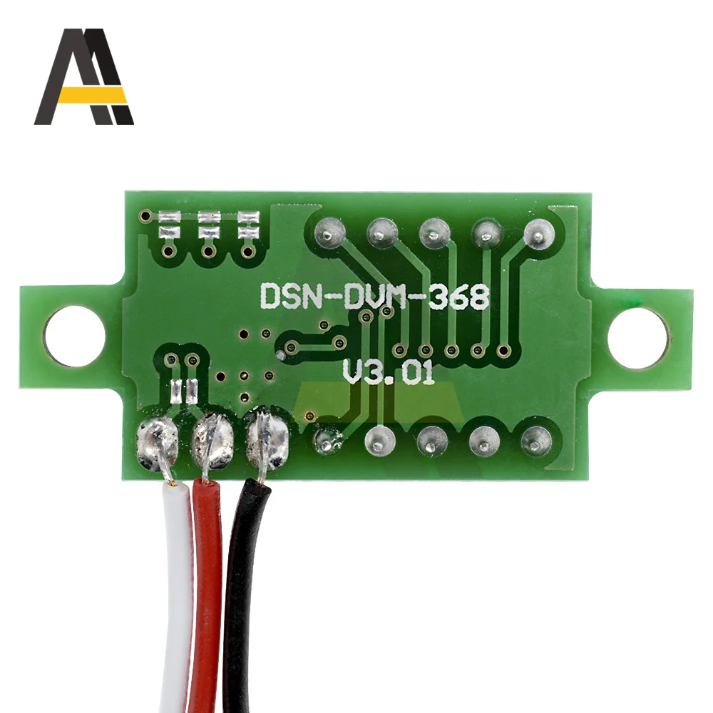 0.36นิ้วโวลต์มิเตอร์ DC 0-30V 3สายไฟ LED รถยนต์เครื่องวัดแรงดันไฟฟ้าโวลต์มิเตอร์แผง3หลักแรงดันไฟฟ้าปัจจุบัน