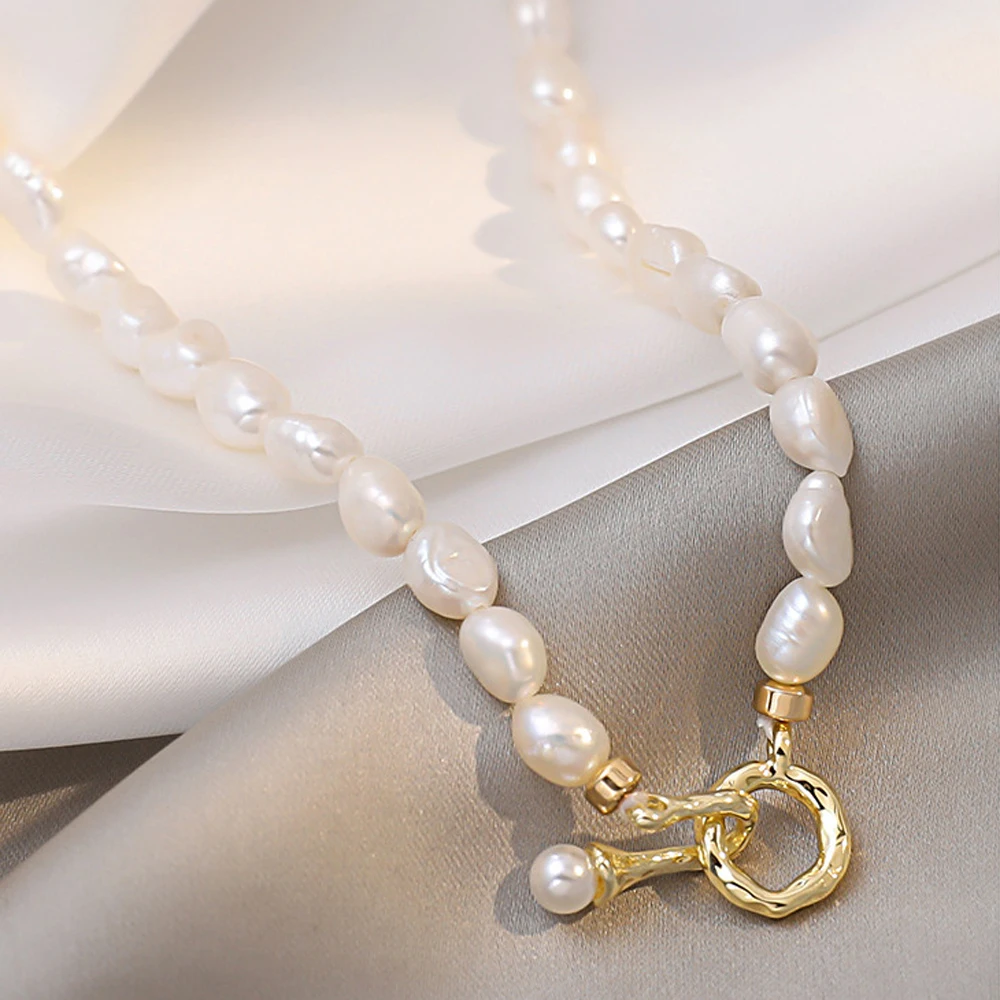 Baroque Natural Freshwater Pearl Necklace 2021 New Contracted Joker Female Temperament Collarbone Chain