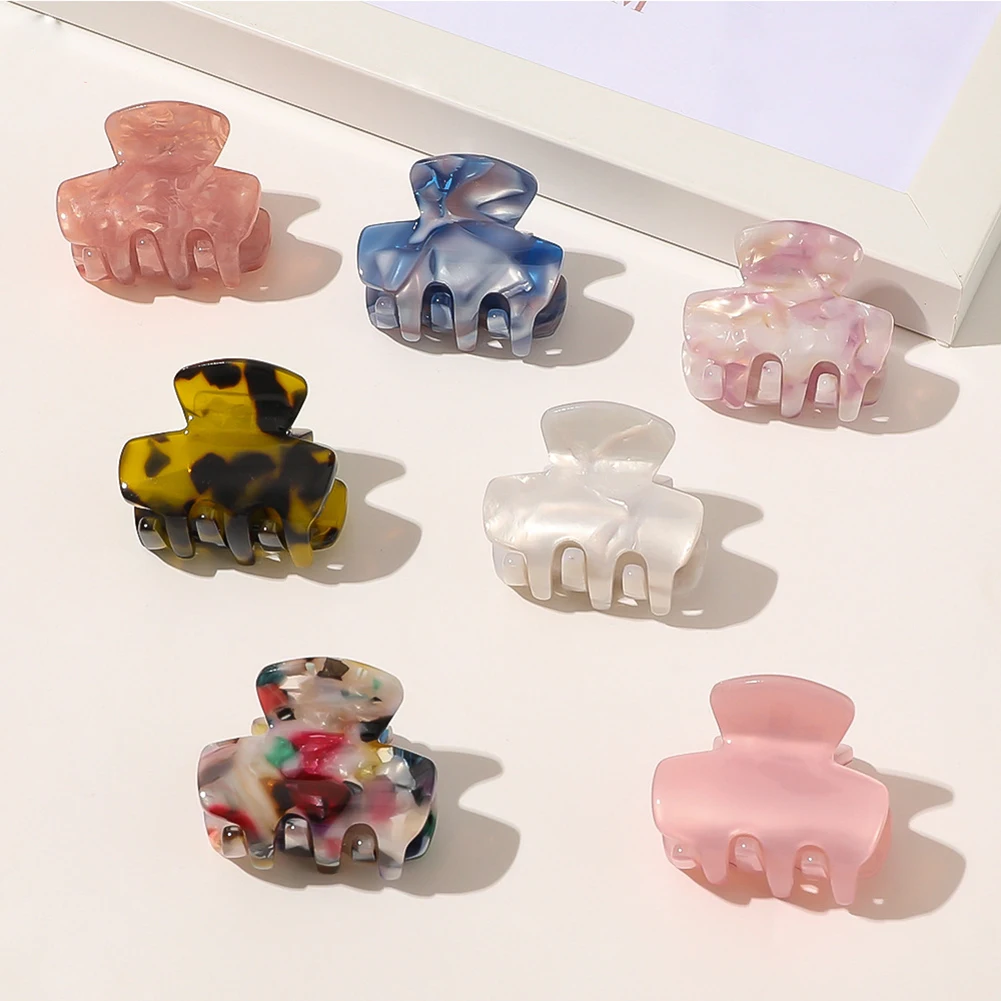 Hair Claw Clips Barrette Clamp Jelly Colors Acrylic Ponytail Crab Girls Hair Hairpin Hair Styling Accessories For Women