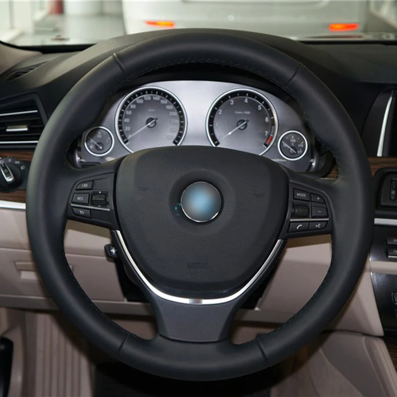 Matt chrome steering wheel decorative trim cover sticker interior accessories for BMW 5 series F06 F07 F10 F11 F12 F13