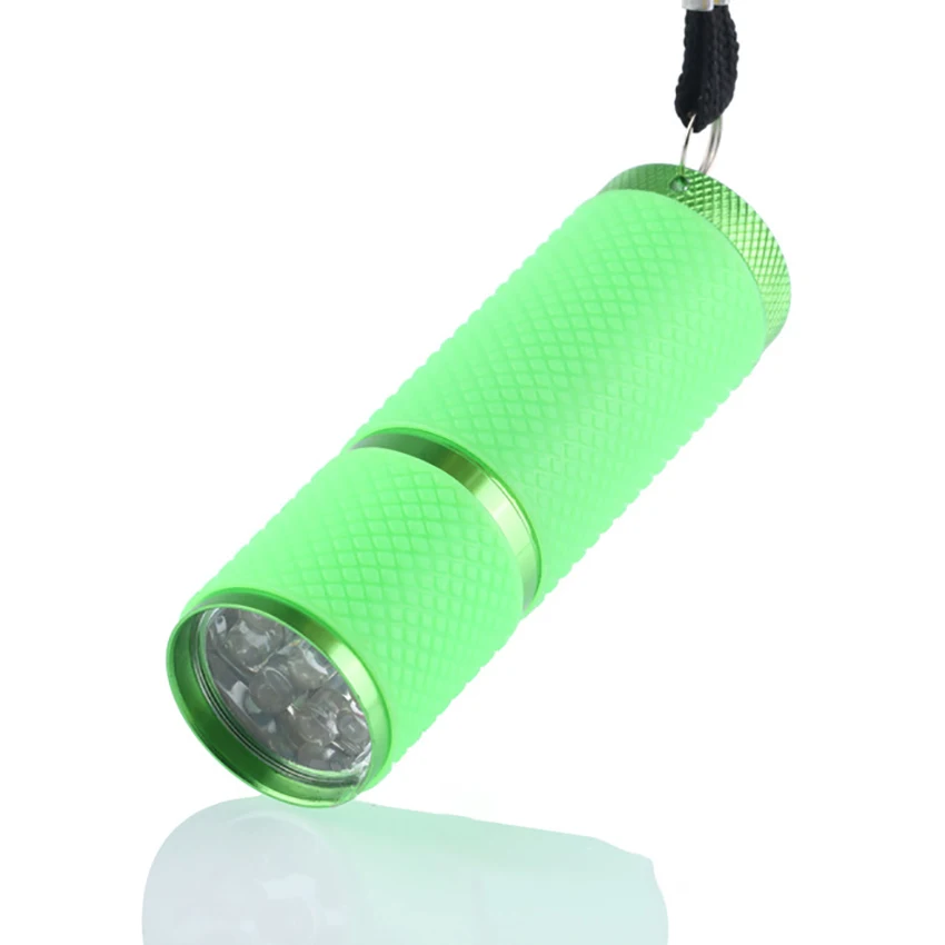Linterna LED de aleación de aluminio, luz blanca, resistente al agua, para senderismo, Camping y exteriores, 9 LED