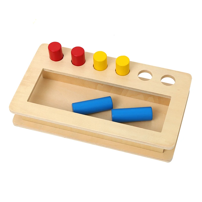 

Montessori Toys 1 Year Old Wood Imbucare Peg Box Colors Sorting and Matching Game Inserting Activity for Hand-Eye Coordination