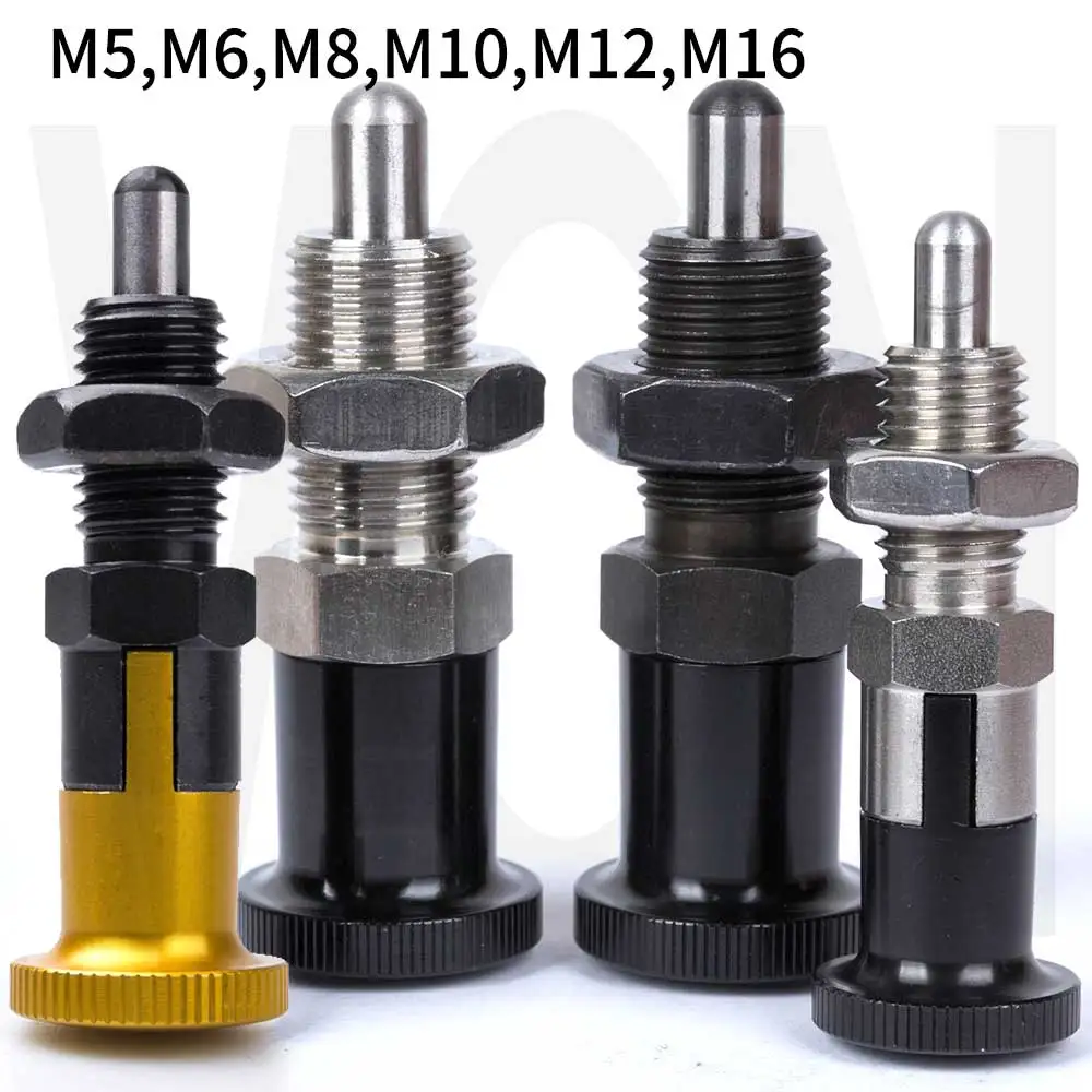 Pernos de índice PXYKN SXYKN PXKN, émbolo de indexación, rosca fina, perilla de aluminio, acero inoxidable y acero al carbono, tipo de retorno y
