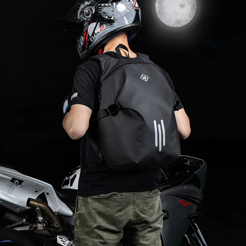 Cavaleiro heróico da motocicleta mochila homens capacete saco de viagem ao ar livre mochila impermeável wactics mochila jovem homem personalidade