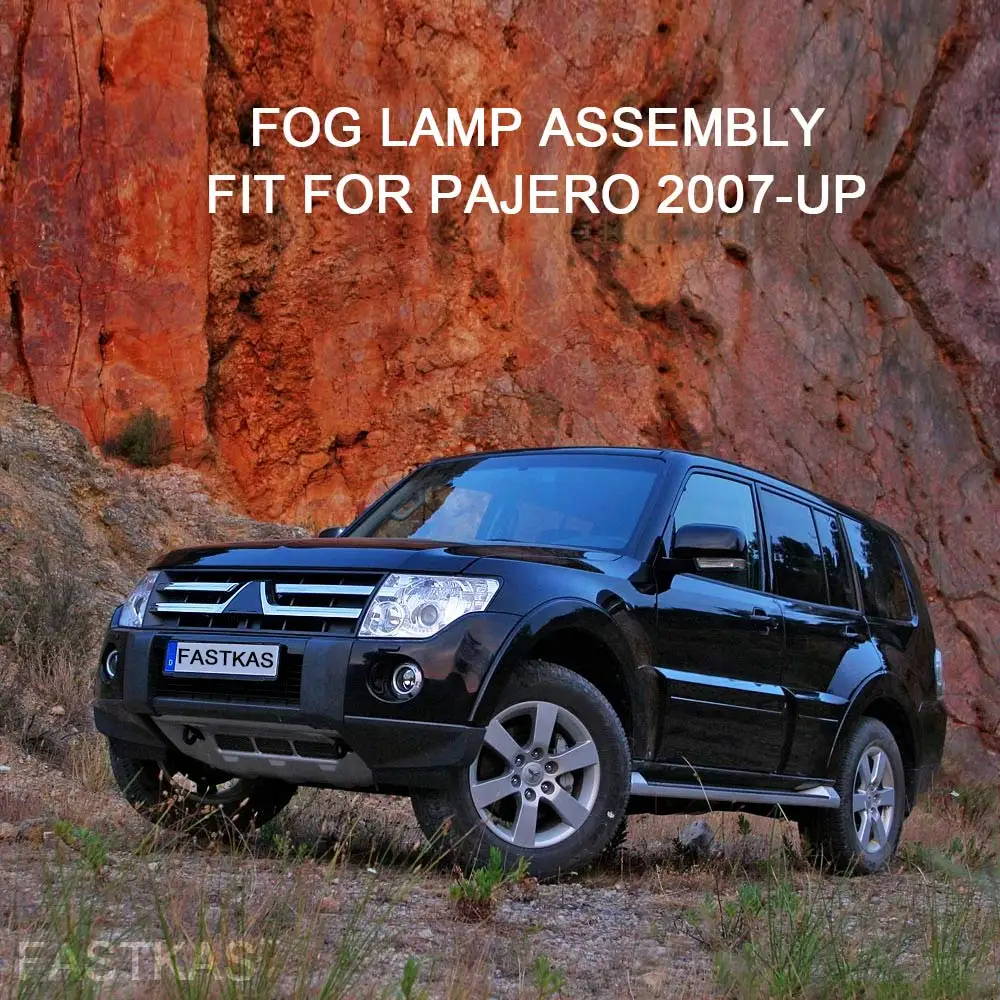 Car Fog Light Assembly for Mitsubishi Pajero 2007 2008 2009 Left & Right Fog Lamp with Switch Harness Covers Fog Lamp Kit