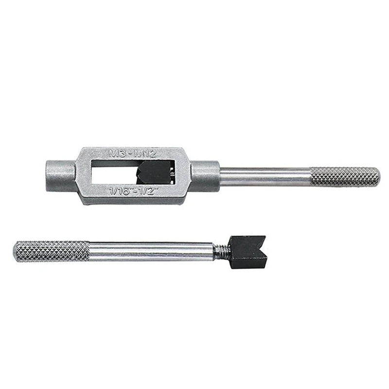 M3-M12 Adjustable Ratchet Hand Tap Wrench With 7Pcs High Speed Steel M3/M4/M5/M6/M8/M10/M12 Screw Thread Tap Set