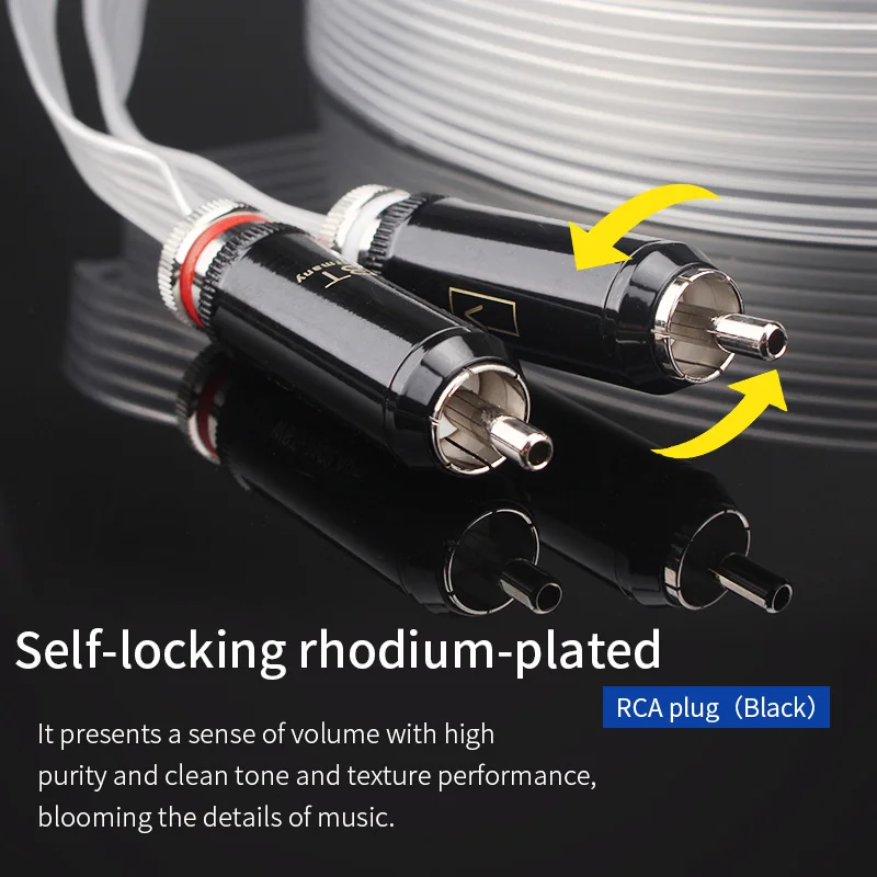 GK-M69Ag HiFi-Musikband der Fever Grade OCC versilberte Signalleitung rhodiniertes Leistungsverstärkerkabel mit RCA-Stecker