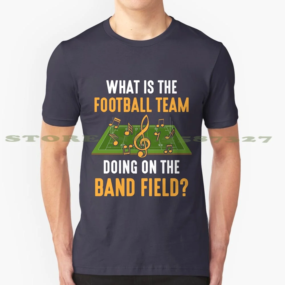 Marching Band Field Director Football Team Orchestra 100% Cotton T-Shirt Marchingband Music Musician Flute Funny Marching Band